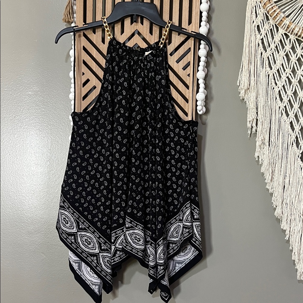 MICHAEL Michael Kors black Asymmetrical
Sleeveless Tunic woman’s size XL